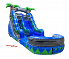 15FT BLUE CRUSH WATER SLIDE WITH DEEP POOL